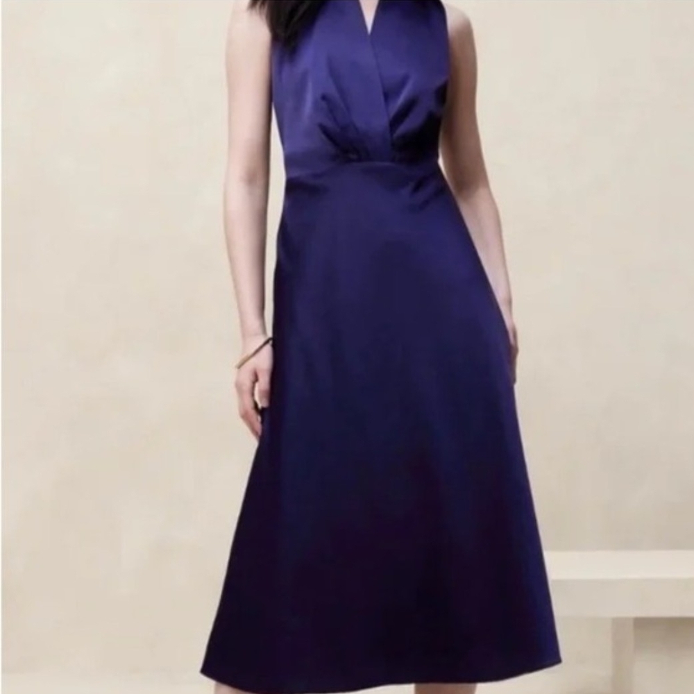 Banana Republic Deep Blue Midi Dress